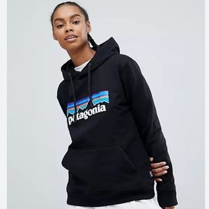 Patagonia Uprisal Hoody Black Big Logo Size XL Women's